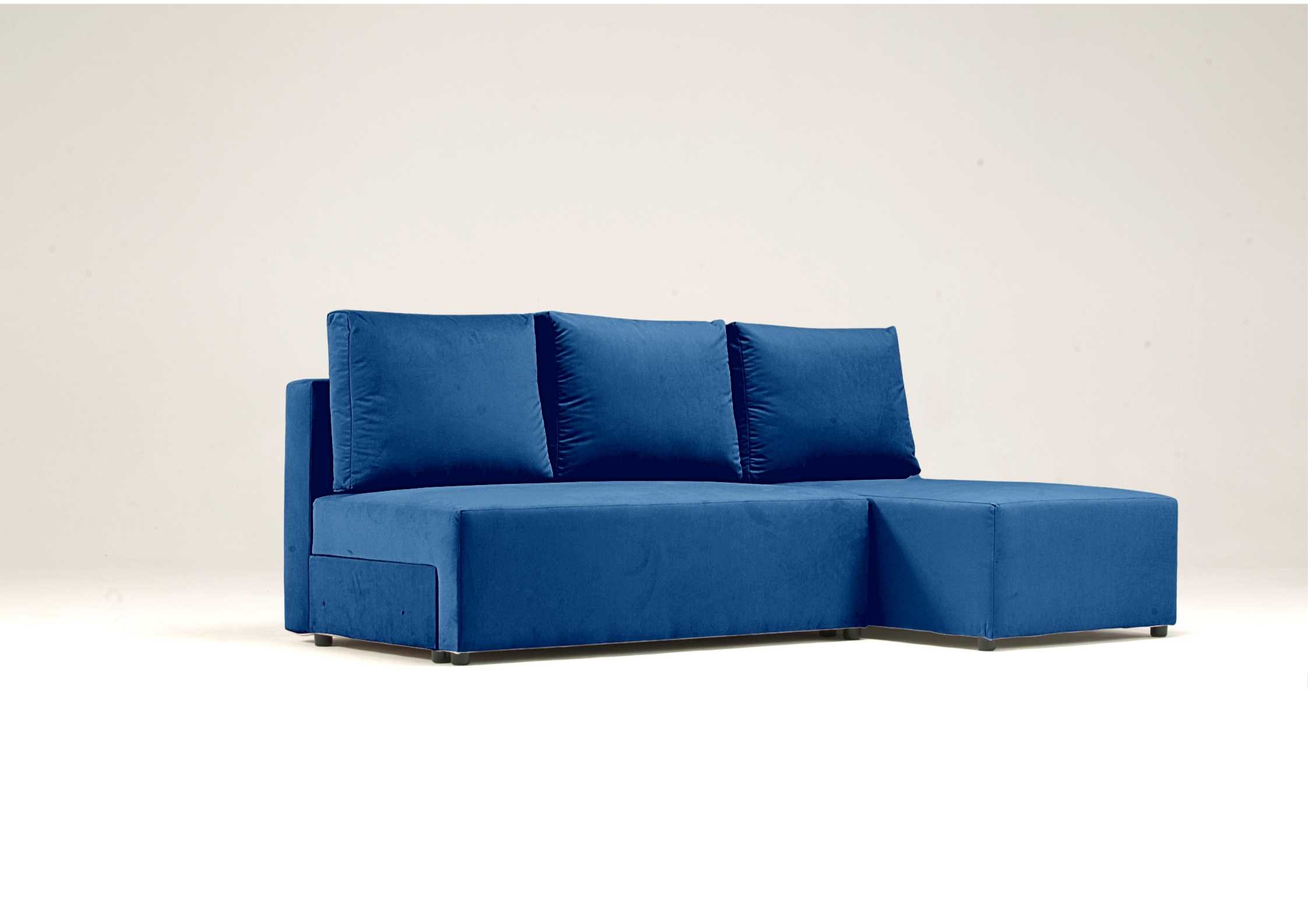 Mały narożnik 200cm rozkładany granatowy